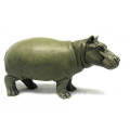 miniature bronze hippo